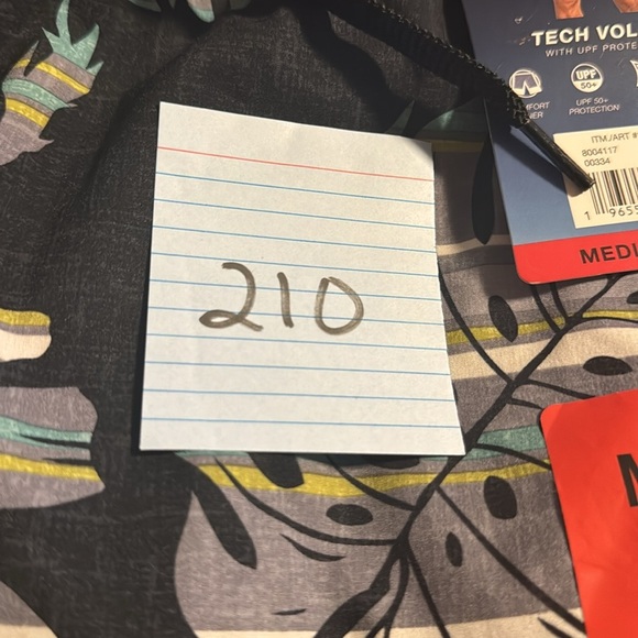 Speedo Tech Volley with UPF Protection Blue and Green Floral Swim Shorts Medium - Picture 7 of 8